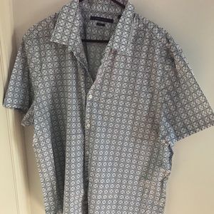 Geometric shape button down shirt